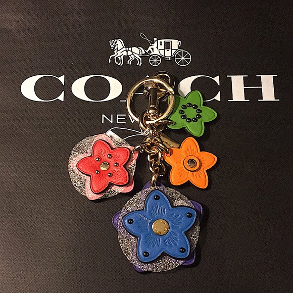 Coach Accessories - COACH - WILDFLOWER CLUSTER BAG CHARM IN COLORBLOCK